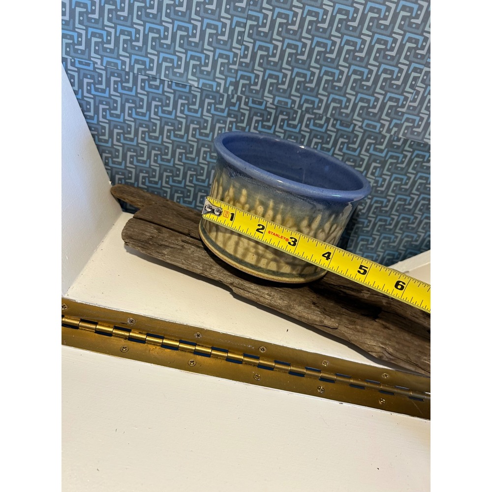 Handmade Studio Pottery Blue ash glaze ceramic Bowl - Picture 4 of 11